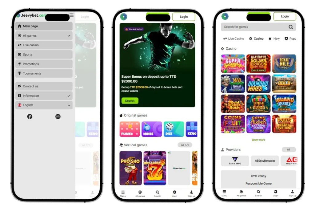 Jeevybet Casino app